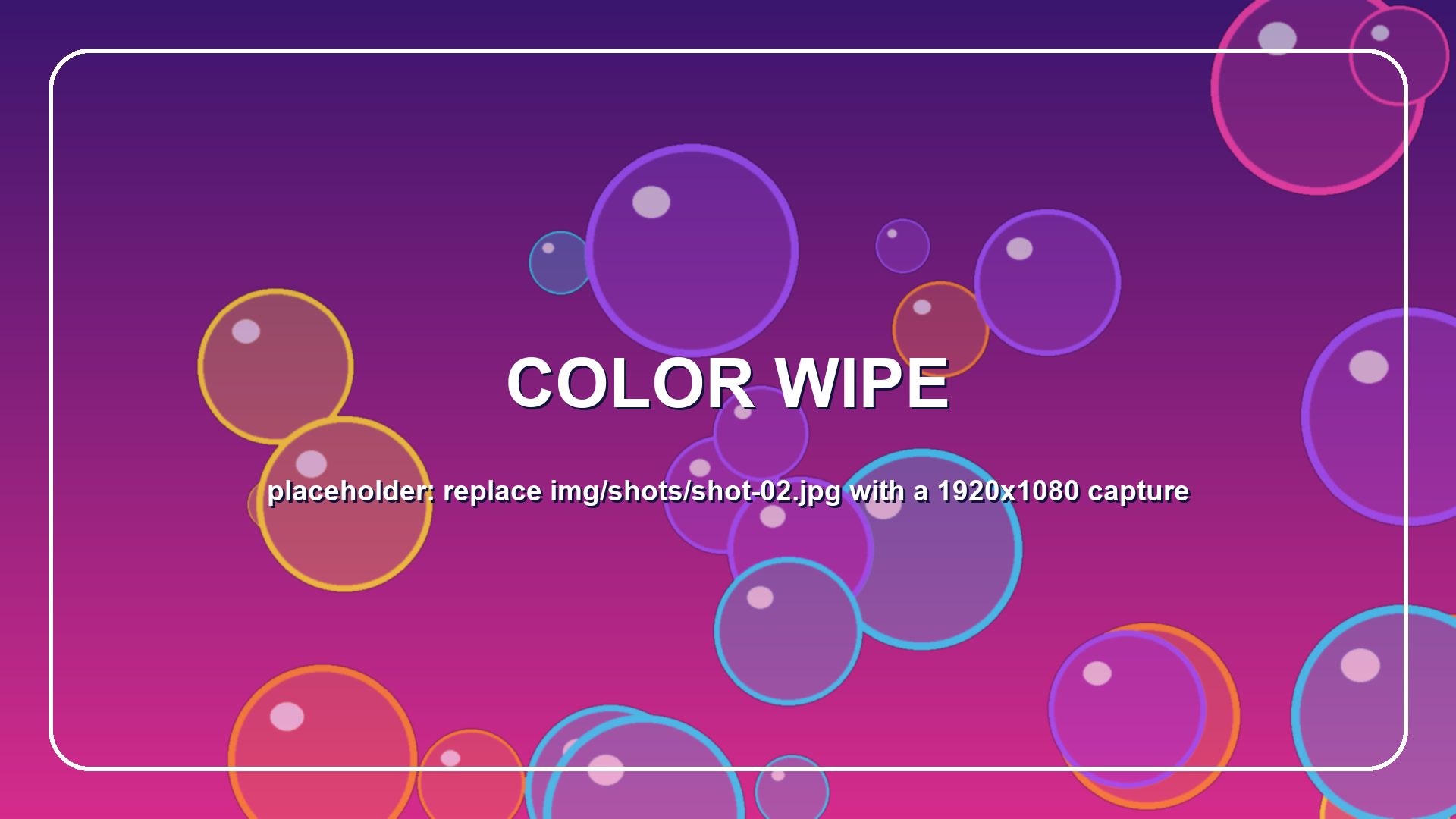 A color wipe clearing the room